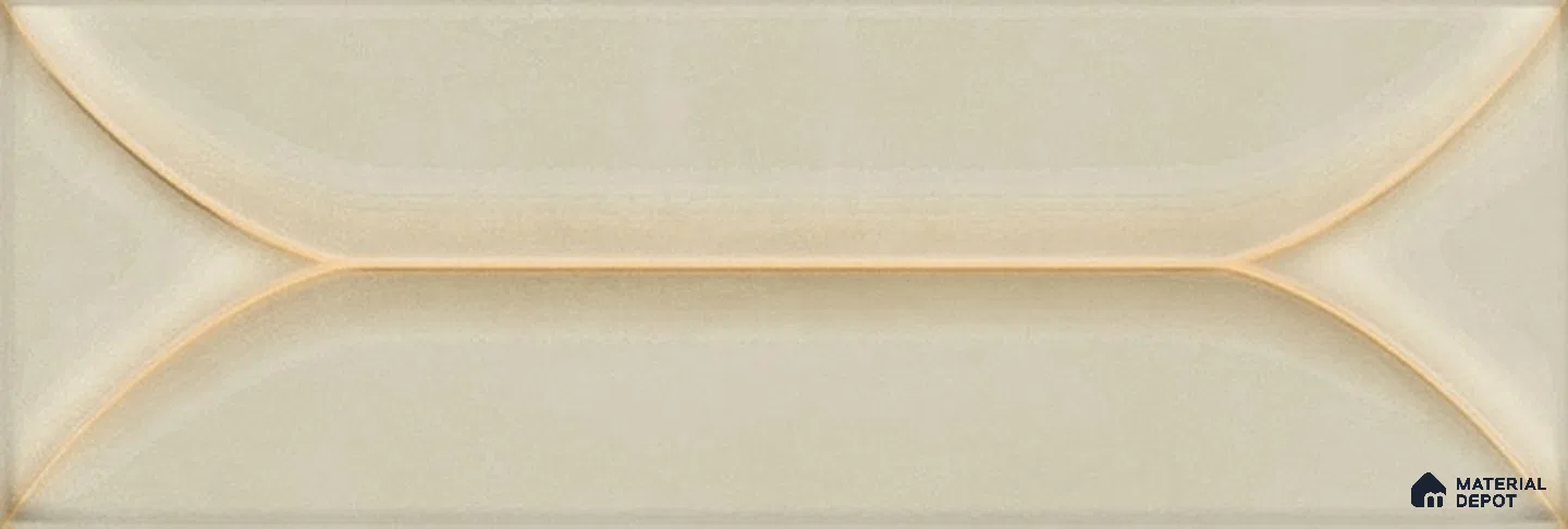 Subway Wall Tile TL 06429 C Mariner Honey Highlighter 12 x 4 inch Ceramic Glossy Finish - 8 mm  | Suitable for Accent / Feature Walls, Bathroom, Kitchen Wall & Backsplashes
